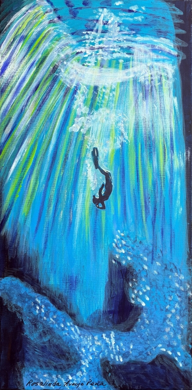 The Dive by artist Rosalinda Peña